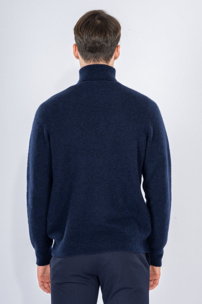 Grifoni Maglia Collo Alto Navy Uomo-4