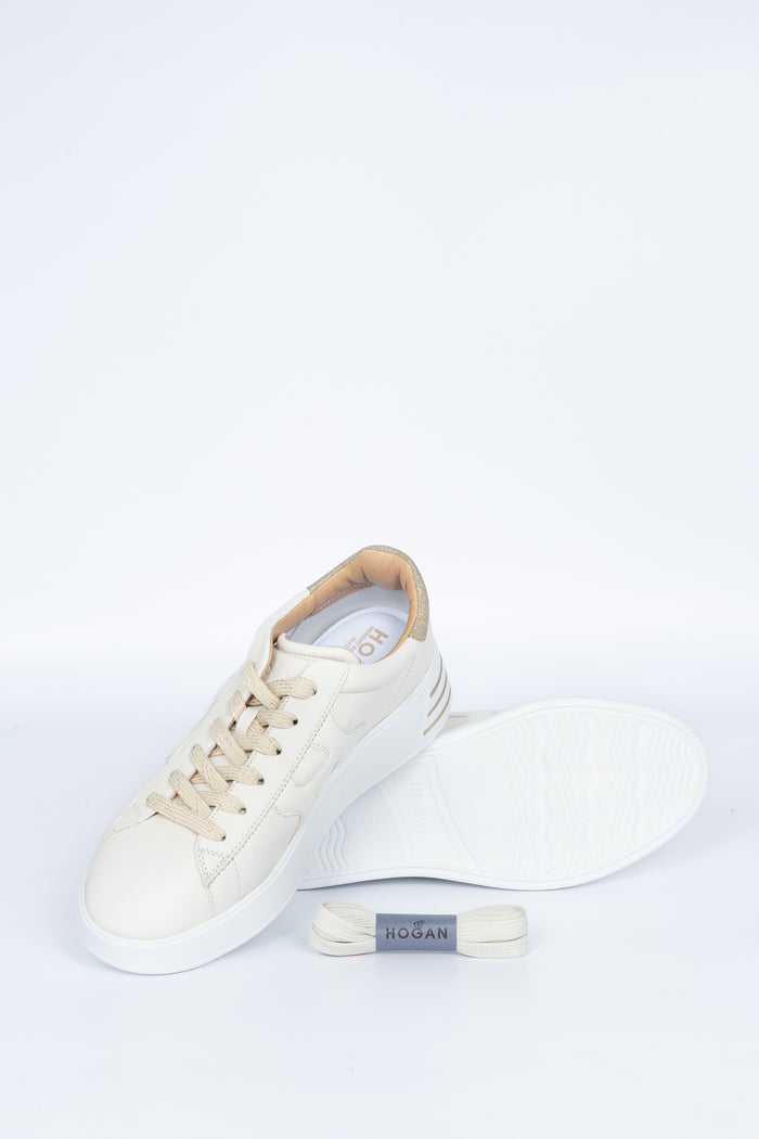Hogan Sneaker Rebel Glitter Yogurt/oro Donna-4