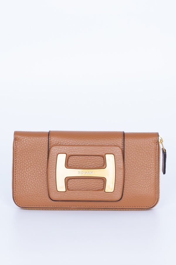 Hogan Leather Zip Wallet Woman