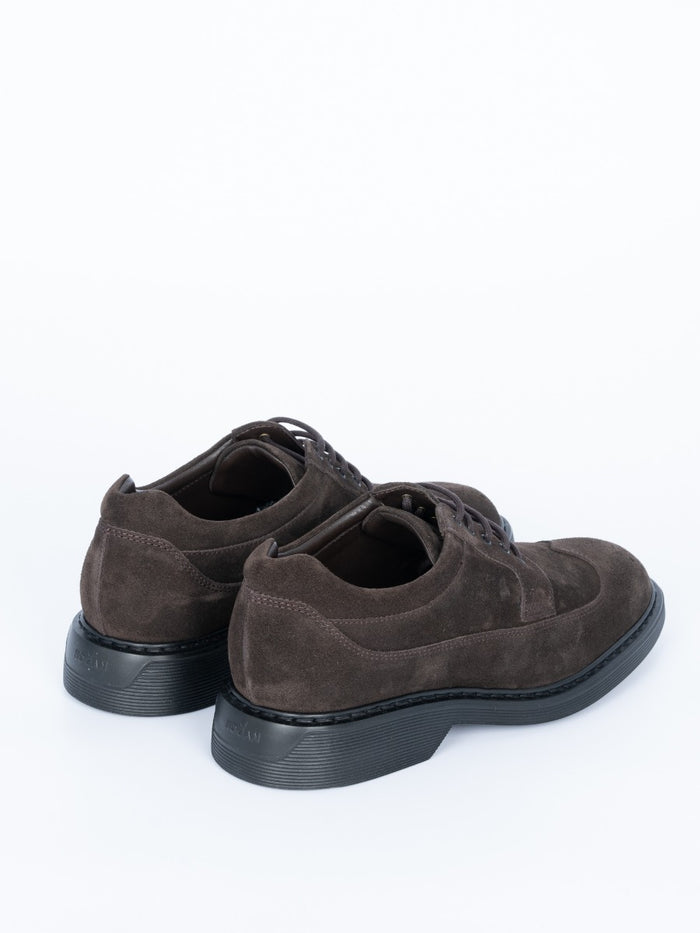 Hogan Derby Camoscio Marrone Uomo-4