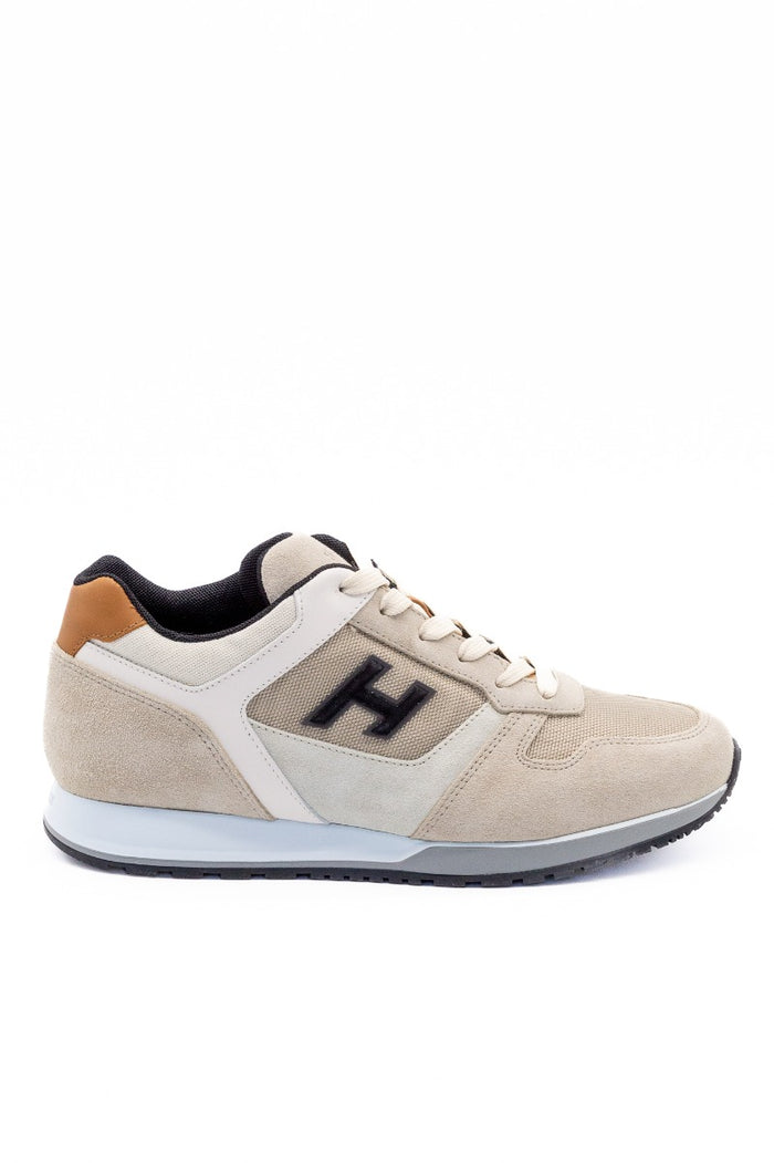 Hogan Sneaker H321 H Flock Beige Uomo-1