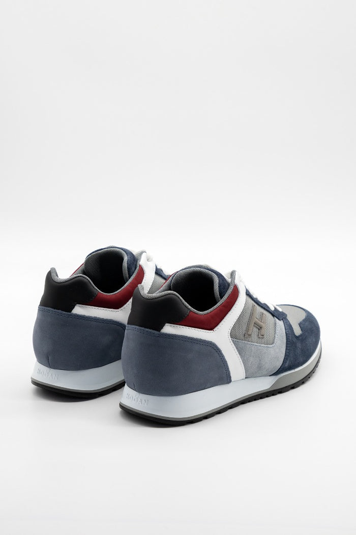Hogan Sneaker H321 H Flock Blu/bianco Uomo-3