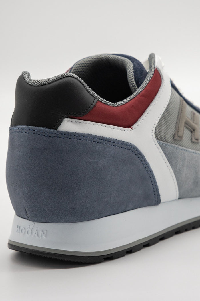 Hogan Sneaker H321 H Flock Blu/bianco Uomo-4
