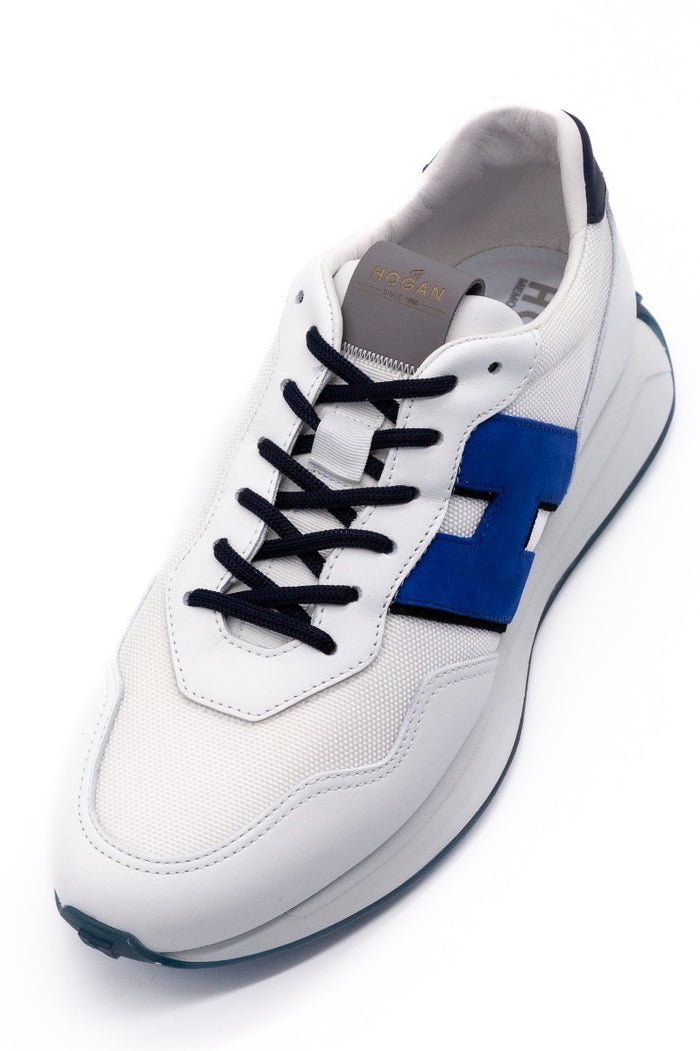 Hogan Sneaker H601 H Patch Bianco/blu Uomo-4