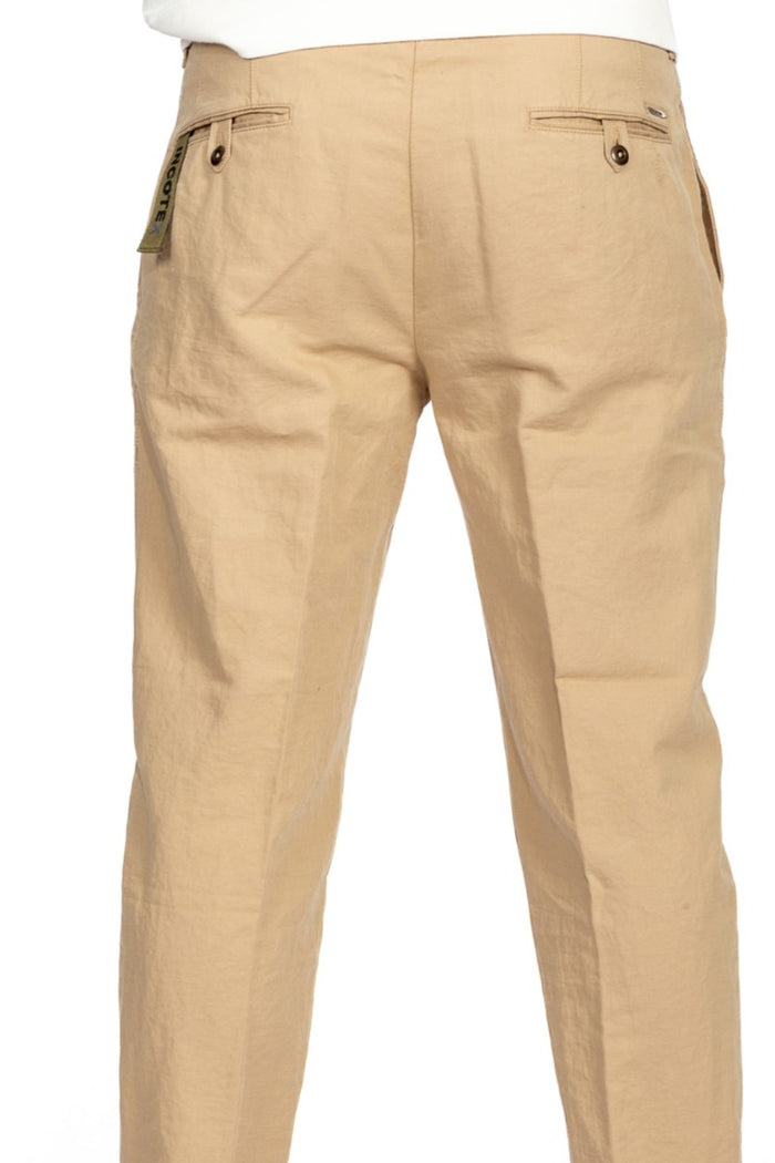 Incotex Pantalone Tapered Fit Beige Chiaro Uomo-5