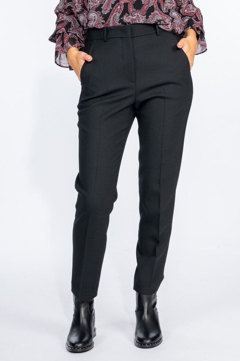 Incotex Pantalone Galene Elastico Nero Donna-1