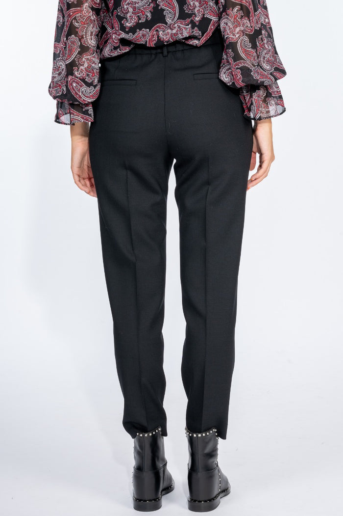 Incotex Pantalone Lana Galene Nero Donna-4