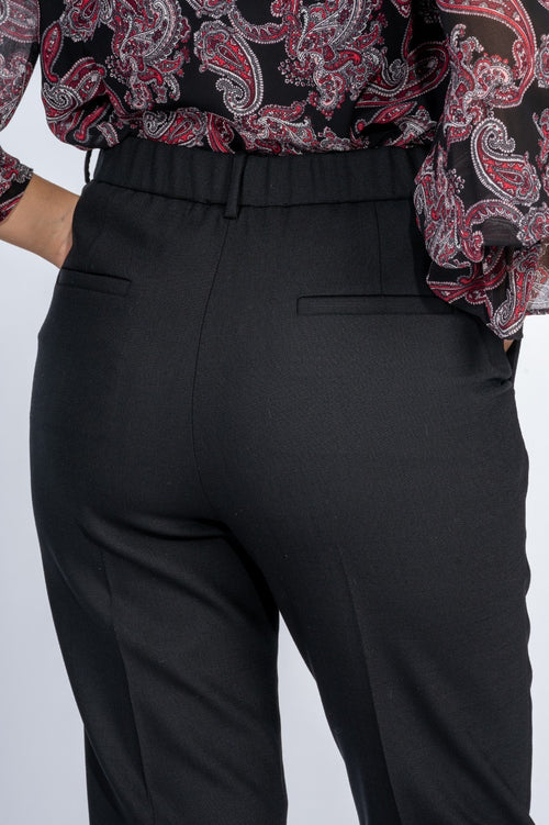 Slowear Pantalone Galene con Elastico Nero Donna