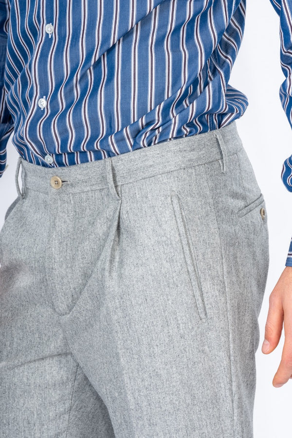 Incotex Pantalone Grigio Chiaro Uomo-2