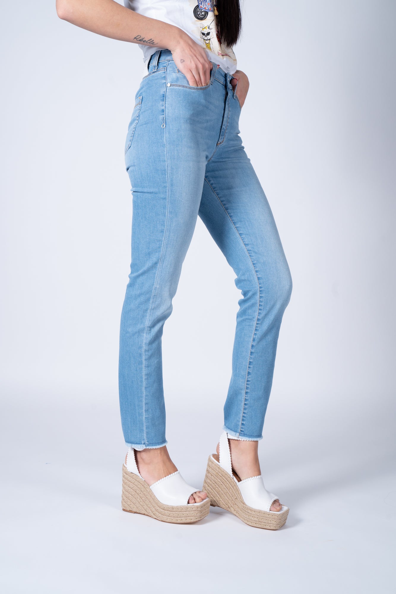 Latino' Jeans Light Denim Trousers Woman-1