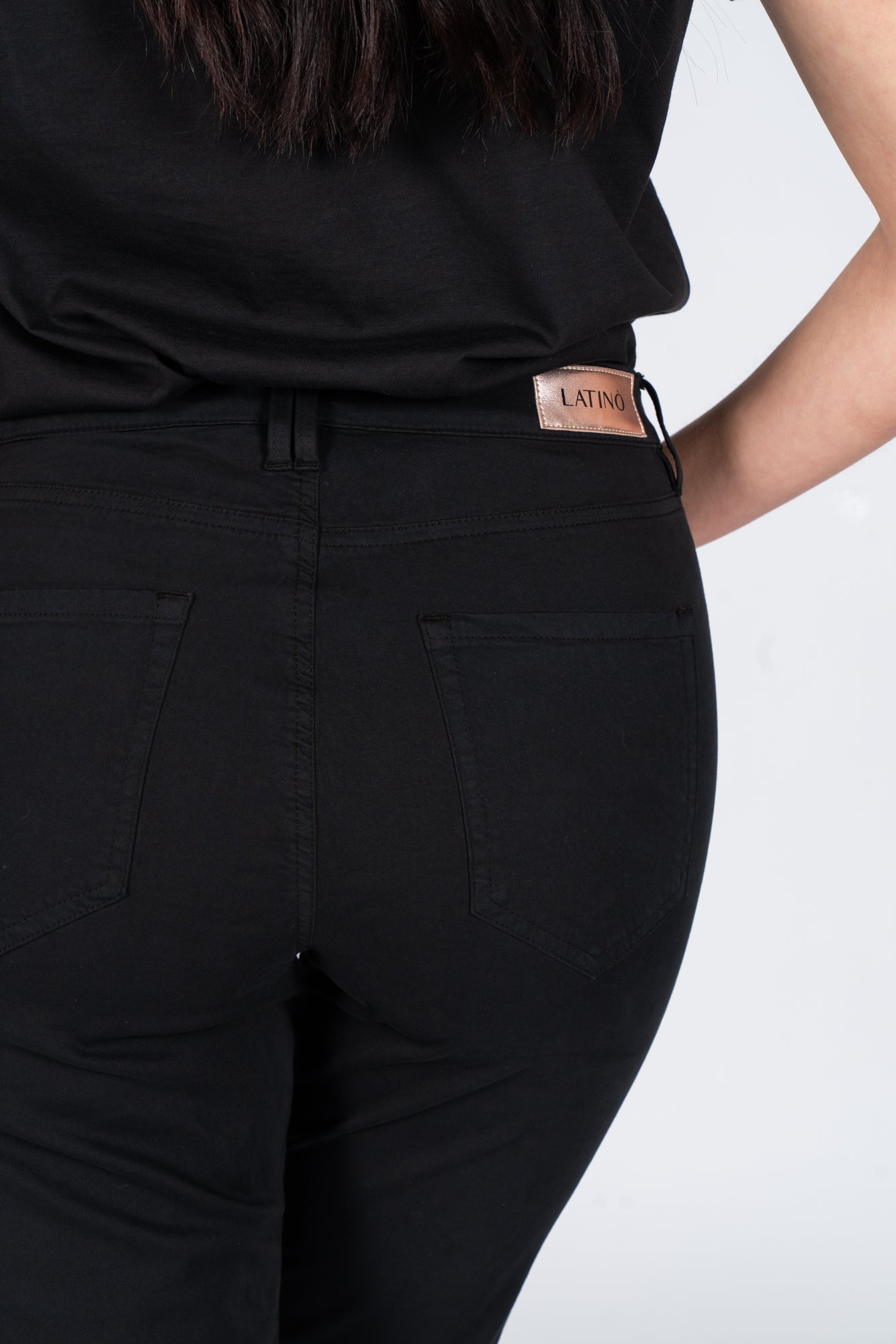 Latino' Jeans Pants Black Woman-3