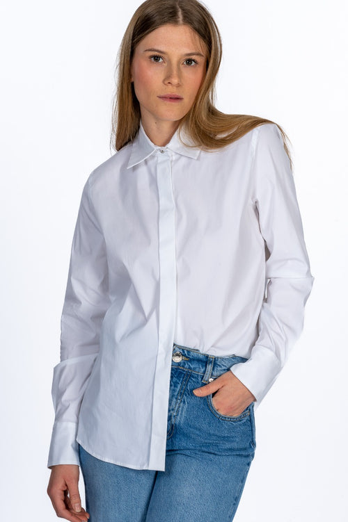 Max Mara Women's White Poplin Shirt