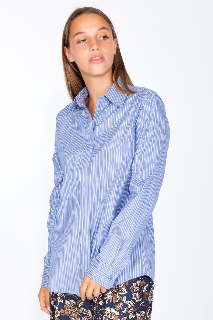 Max Mara Camicia Blu/rosso Donna-2