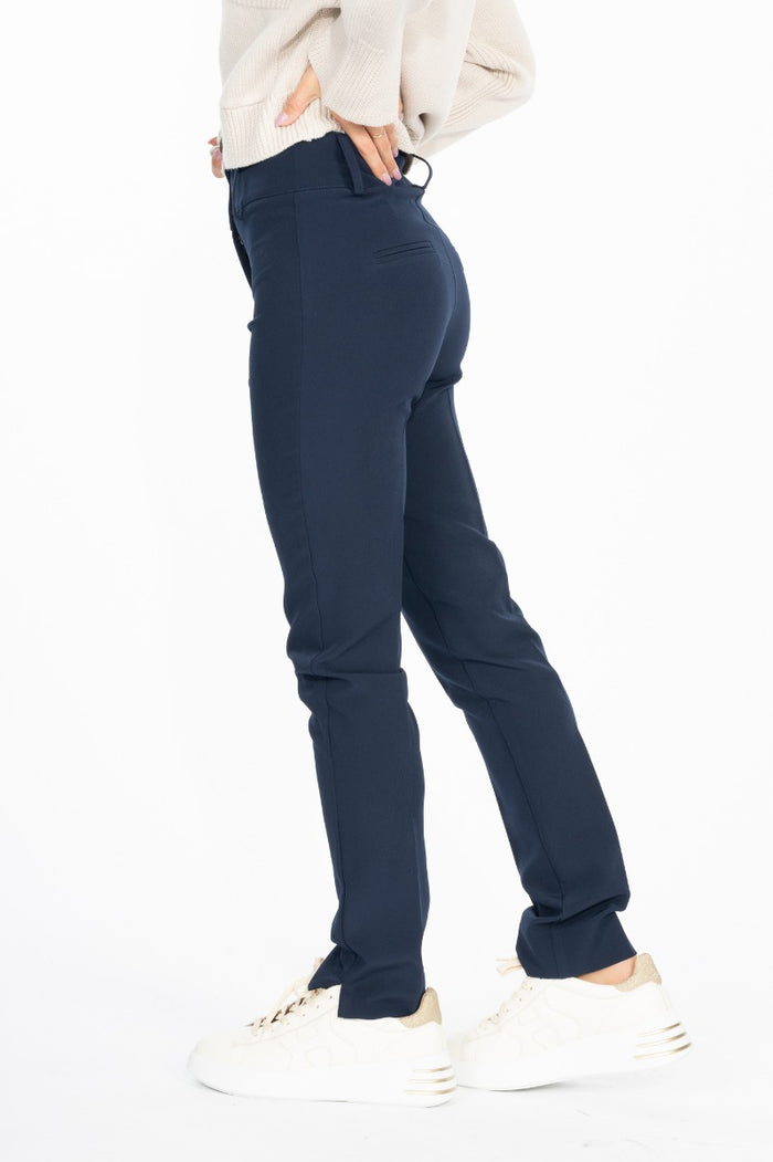 Olla Pareg Pantaloni Stretch Blu Donna-1