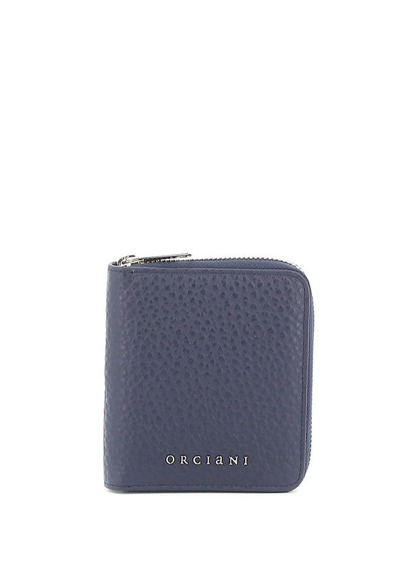 Orciani Small Zip Around Wallet Navy Woman
