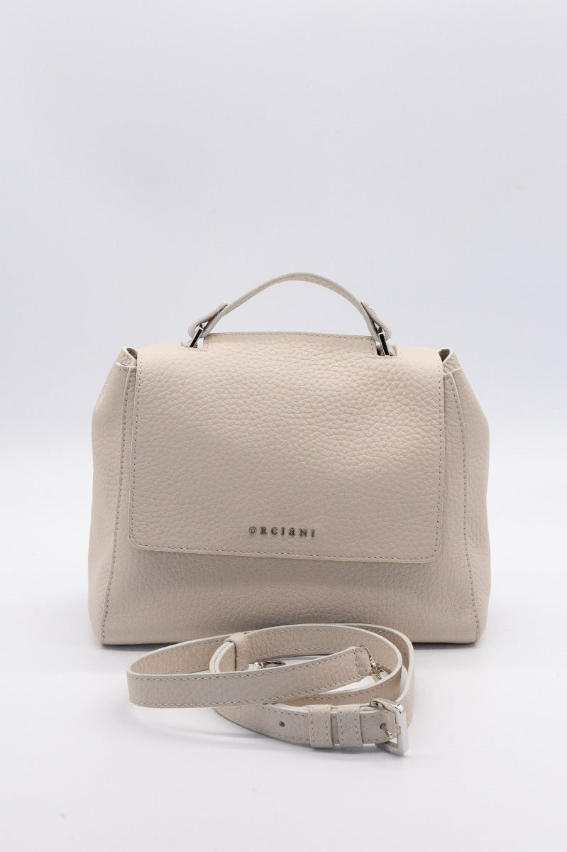 Orciani Sveva Small Soft Bag Ivory Woman-4