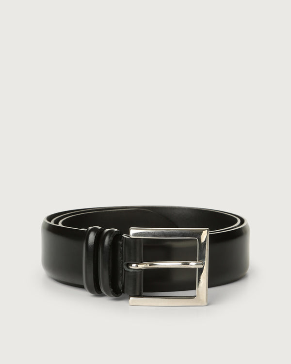 Orciani Leather Belt Calf Black Man