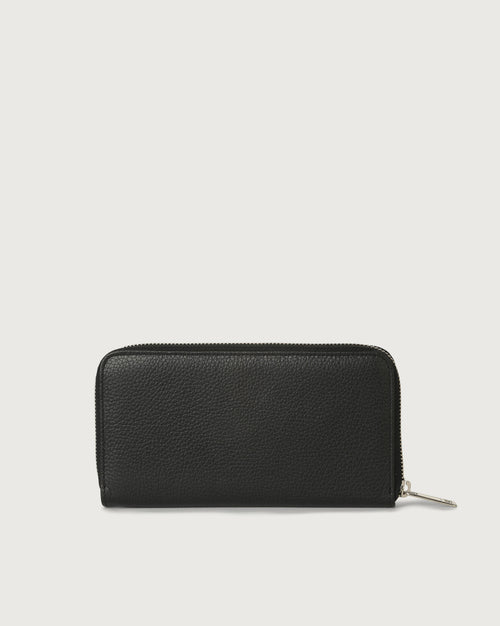 Orciani Large Zip Around Wallet Black Woman-2