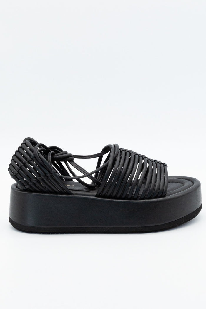 Paloma Barcelo' Sandalo Zeppa Nero Donna