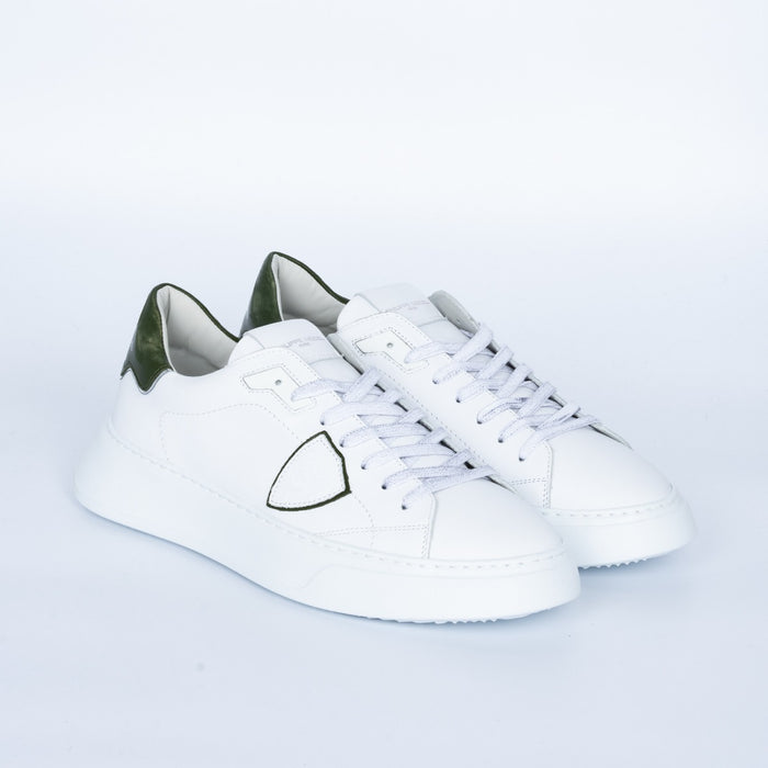 Philippe Model Sneaker Temple Pelle Bianco/verde Uomo-2