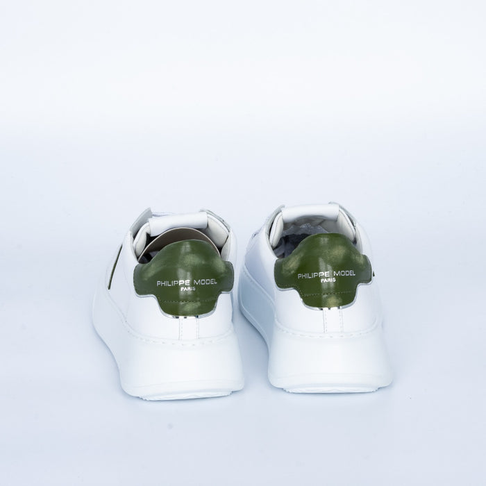 Philippe Model Sneaker Temple Pelle Bianco/verde Uomo-5