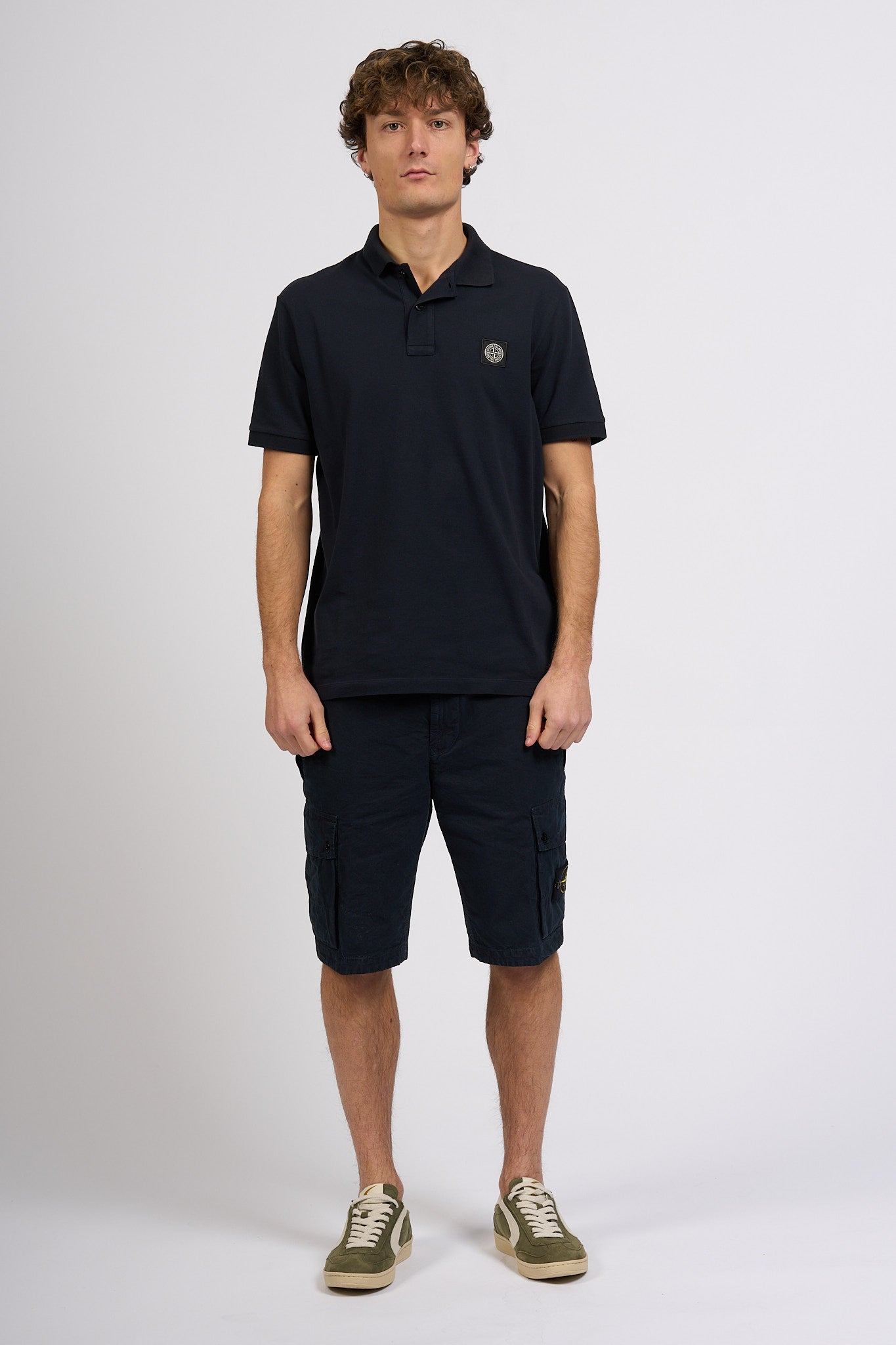 Stone island Polo Slim Fit Blu Uomo-2