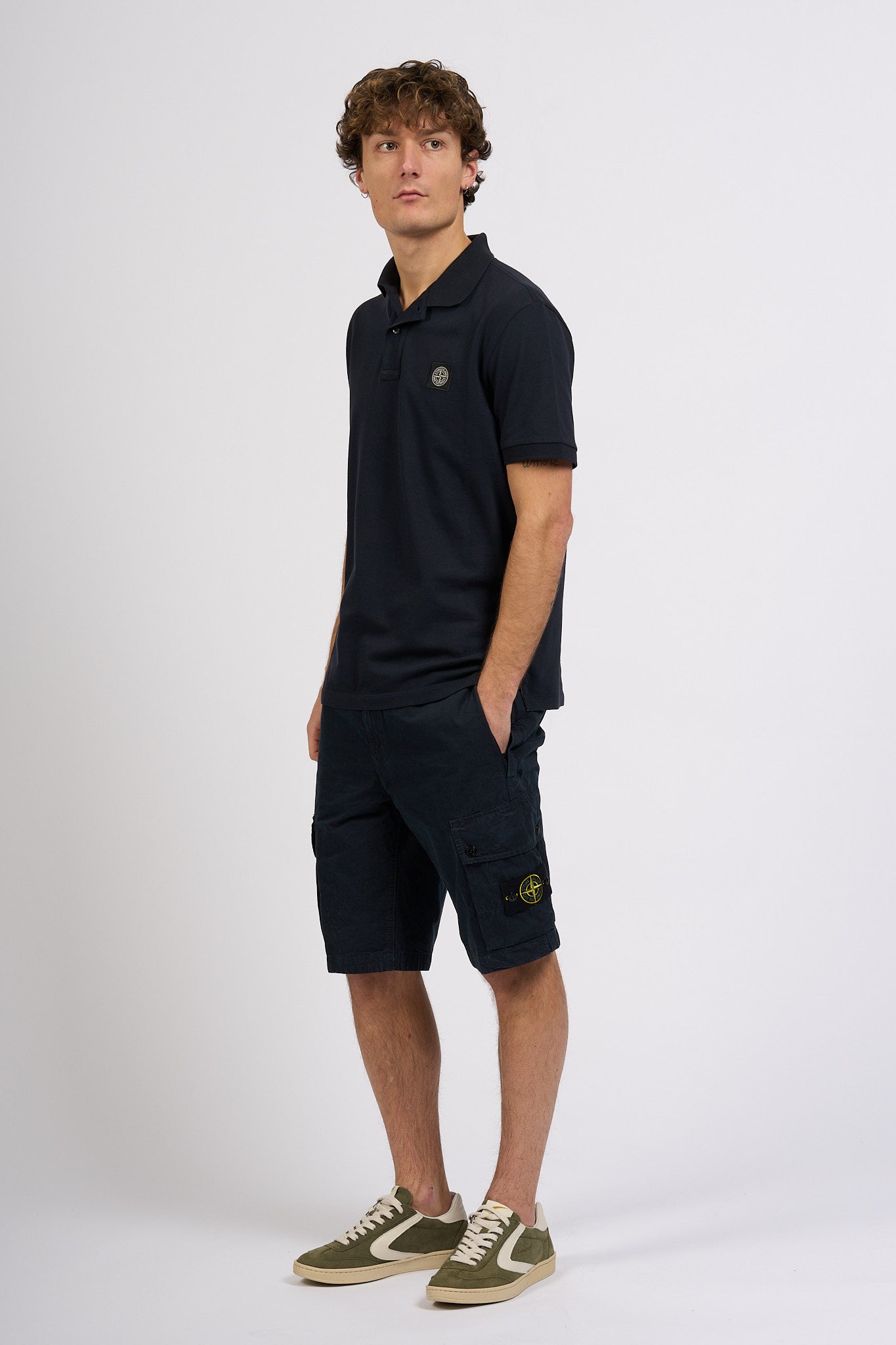 Stone island Polo Slim Fit Blu Uomo-7
