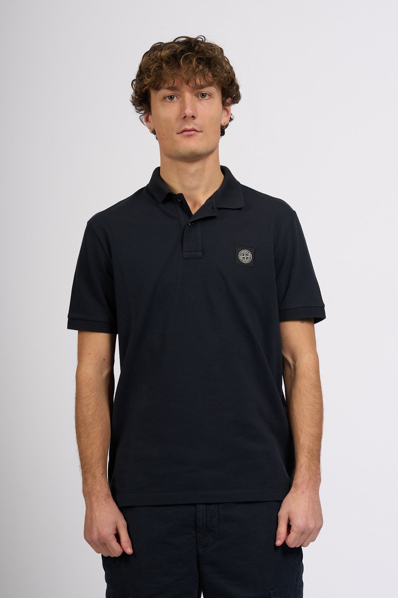 Stone island Polo Slim Fit Blu Uomo-3