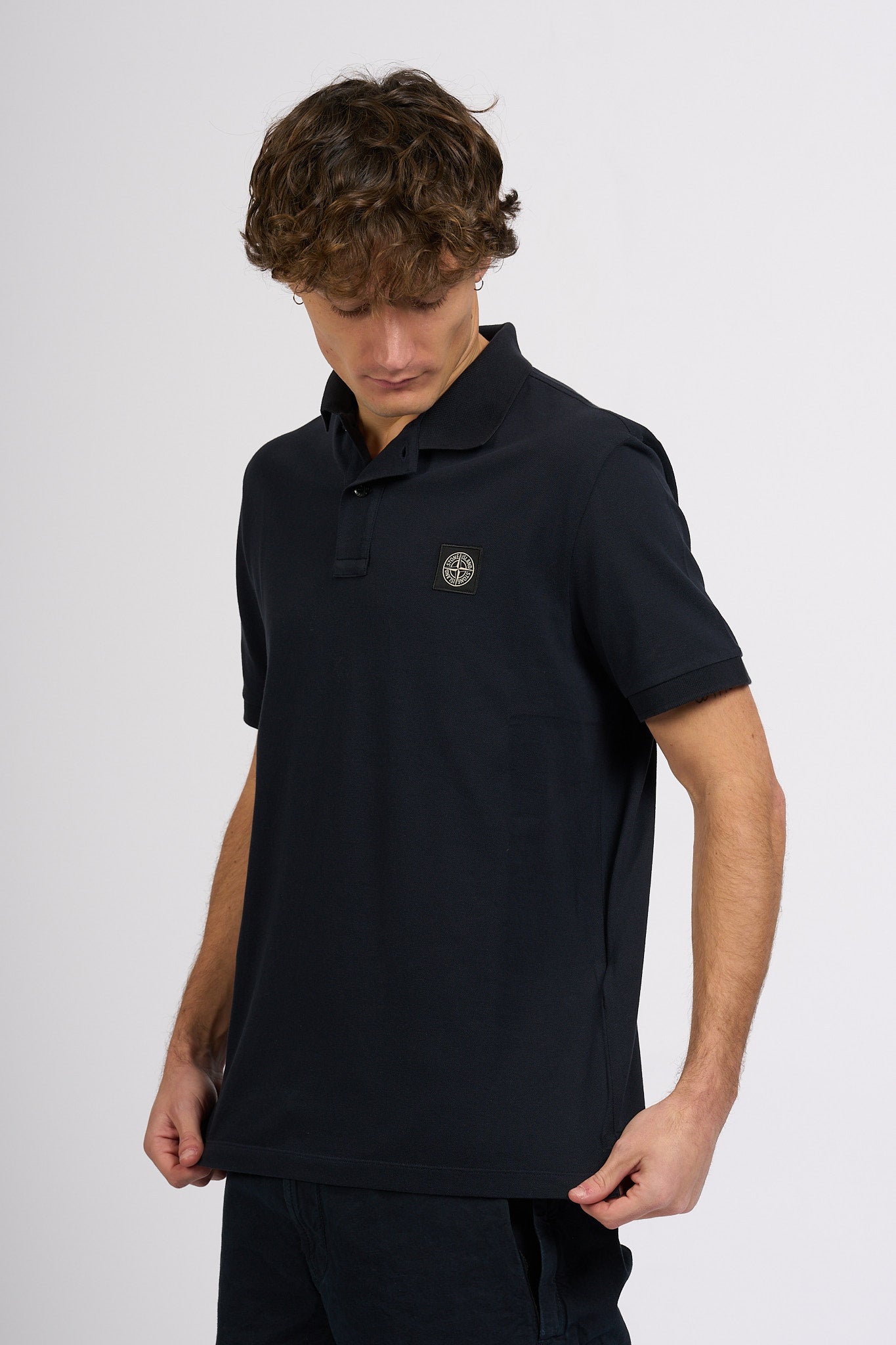 Stone island Polo Slim Fit Blu Uomo-1