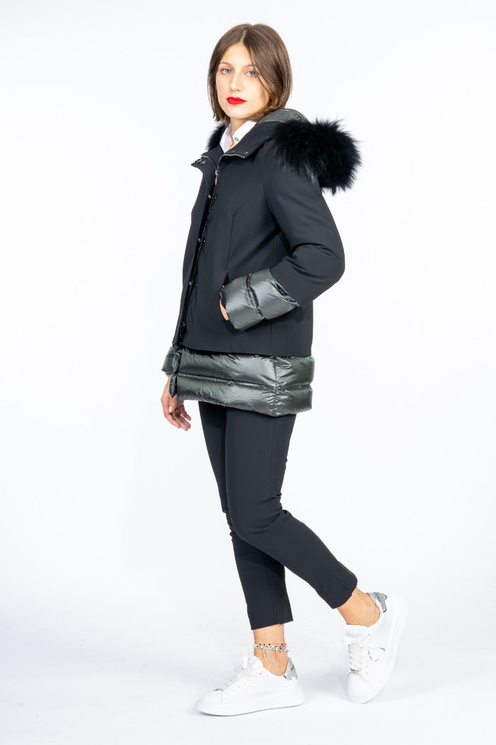 Rrd Piumino Nero Donna-4