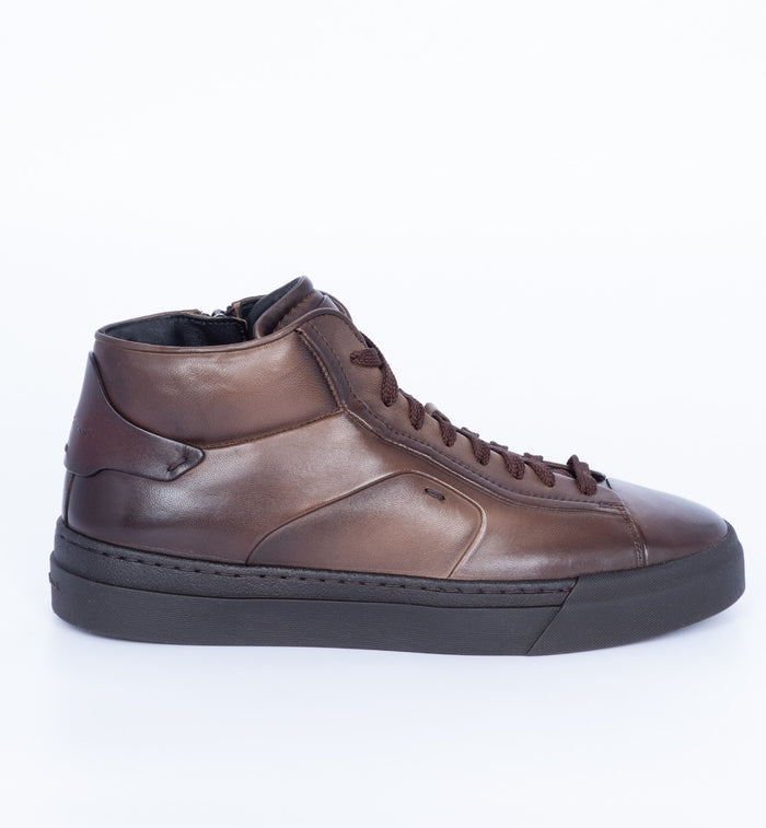 Santoni Sneakers Fikri Pelle Marrone Uomo-1