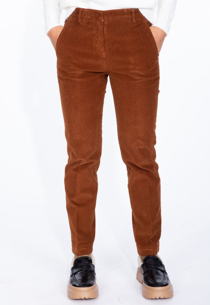 Incotex Pantalone Leyre Marrone Chiaro Donna-3