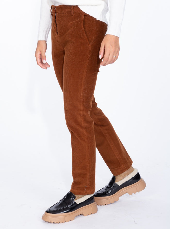 Incotex Pantalone Leyre Marrone Chiaro Donna-5