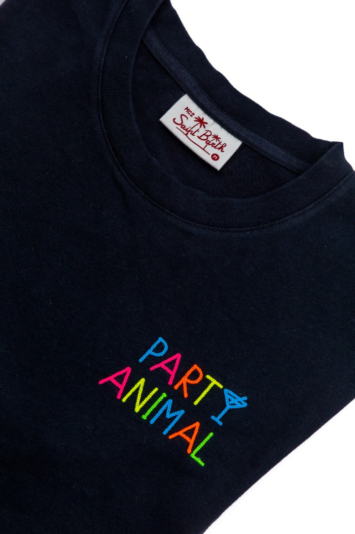 Mc2 Saint Barth T-shirt Party Animal Nero Uomo