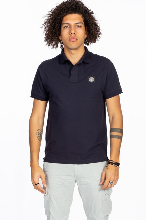 Stone Island Polo Manica Corta Blu Uomo-2