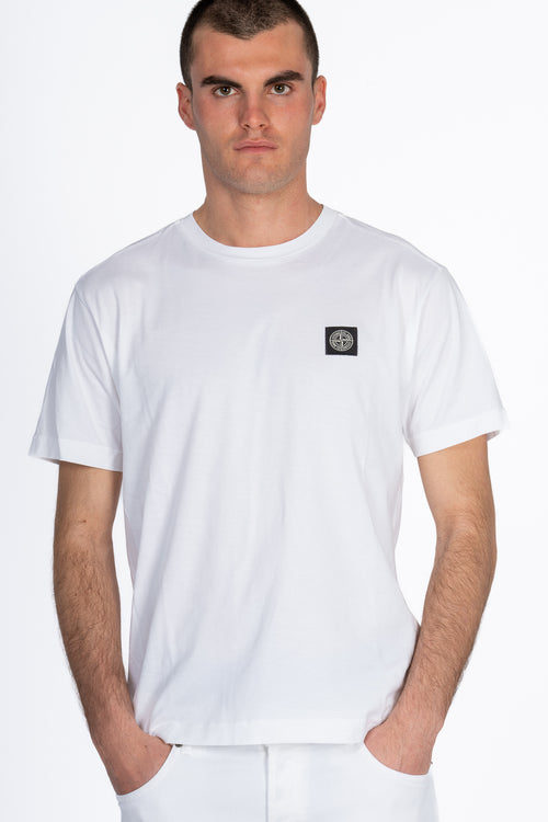 Stone island T-shirt Logo Bianco Uomo