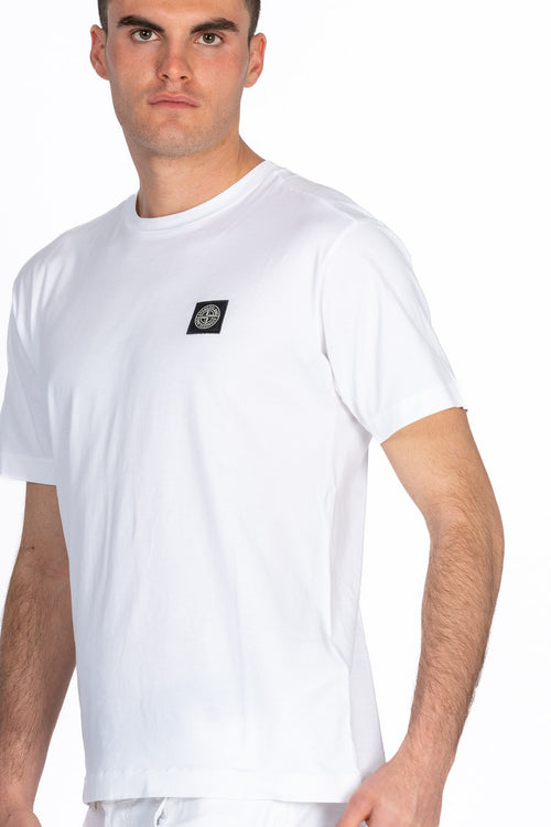 Stone island T-shirt Logo Bianco Uomo-2
