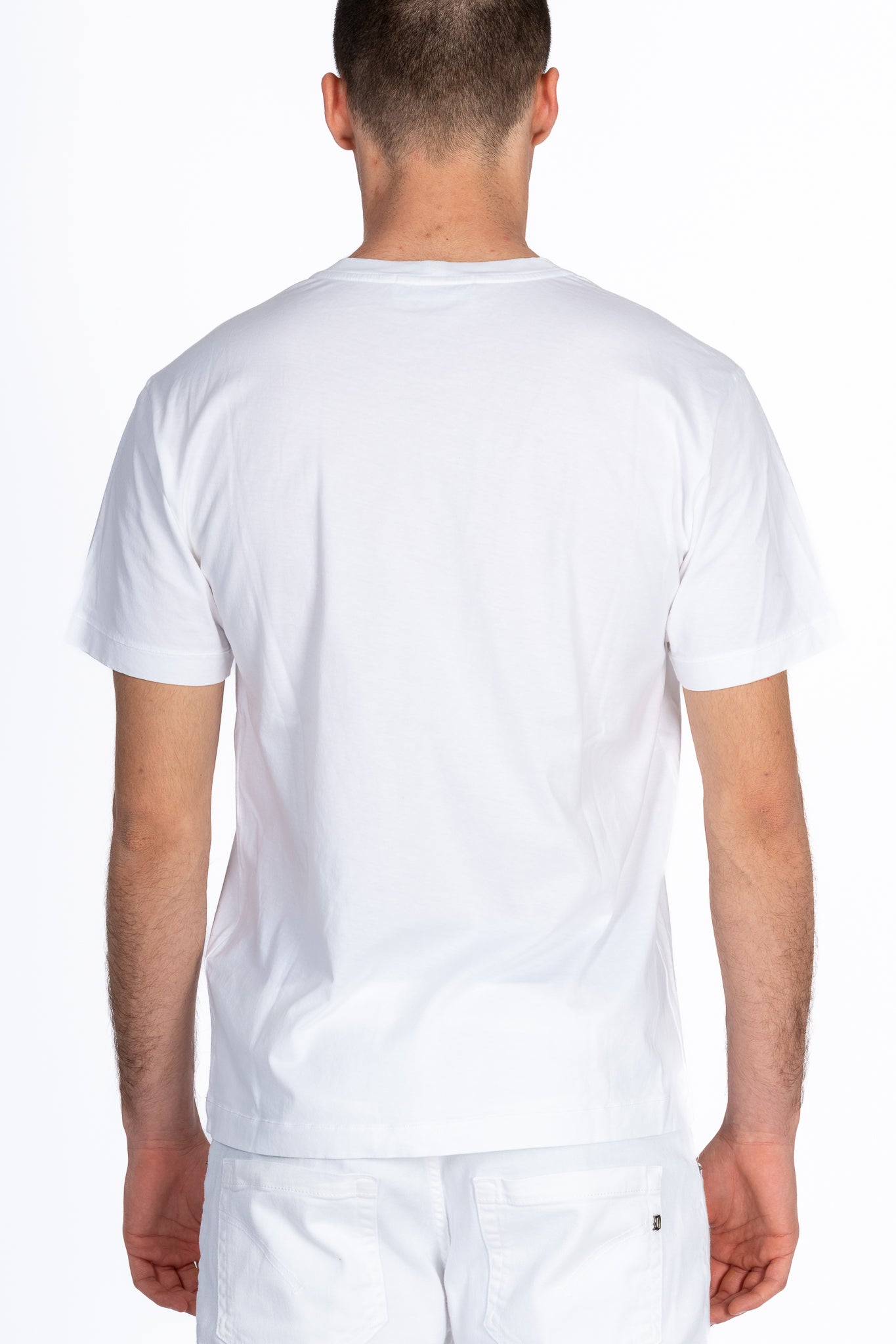Stone island T-shirt Logo Bianco Uomo-4