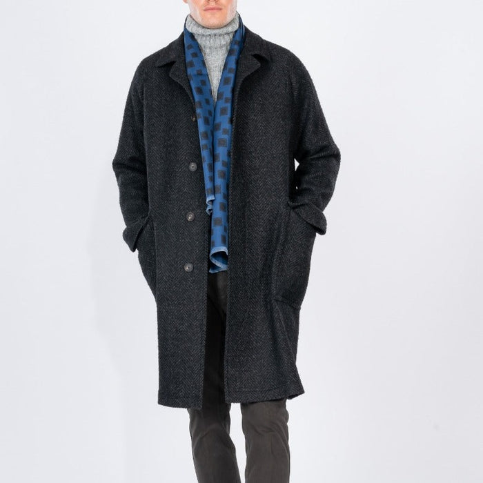 Tagliatore Cappotto Nero Uomo-5
