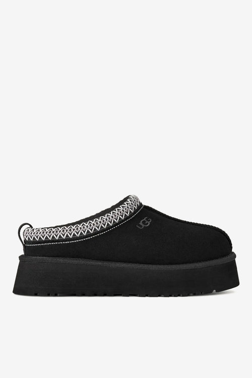 UGG Pantofola Tazz Plateau Donna in pelle scamosciata nera