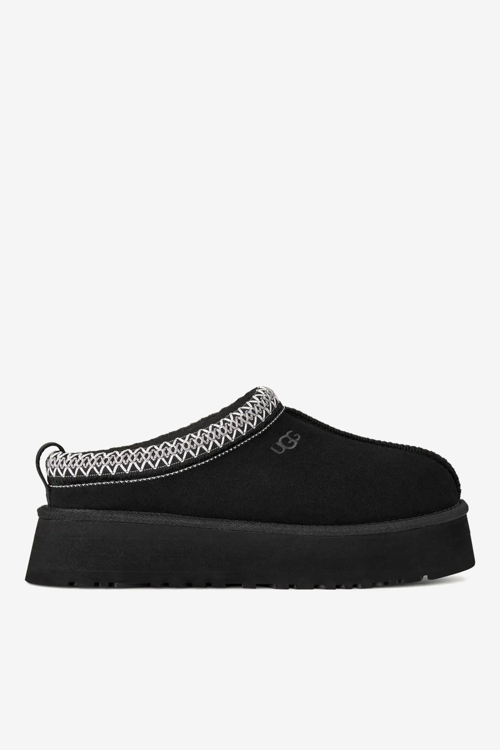 UGG Pantofola Tazz Plateau Donna in pelle scamosciata nera-1