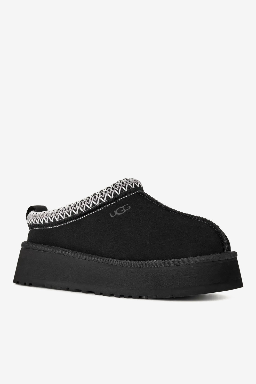 UGG Pantofola Tazz Plateau Donna in pelle scamosciata nera-2