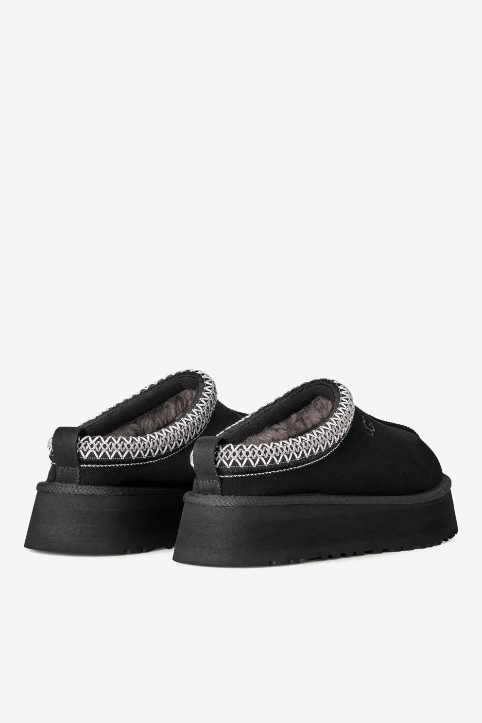 UGG Pantofola Tazz Plateau Donna in pelle scamosciata nera-5