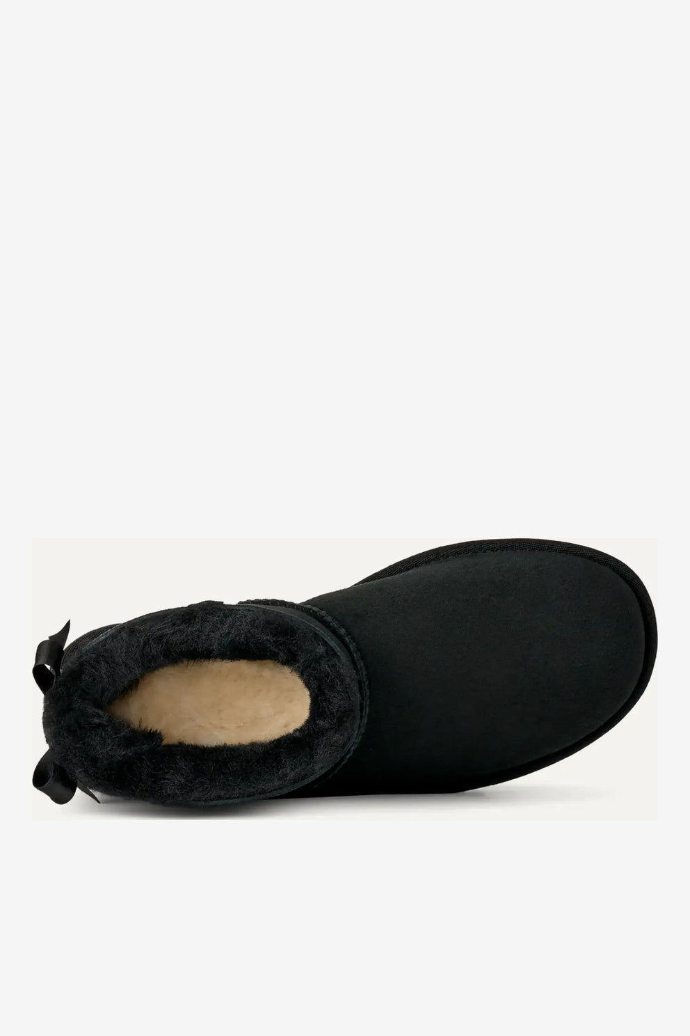 UGG Ultra Mini Bailey Bow stivale basso nero con fiocco donna-6