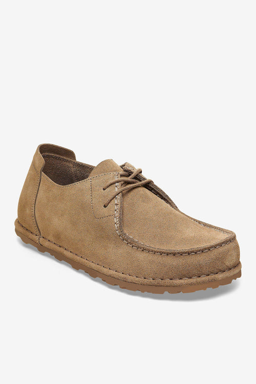 Birkenstock Polacco Utti Lace Donna in pelle scamosciata taupe-2