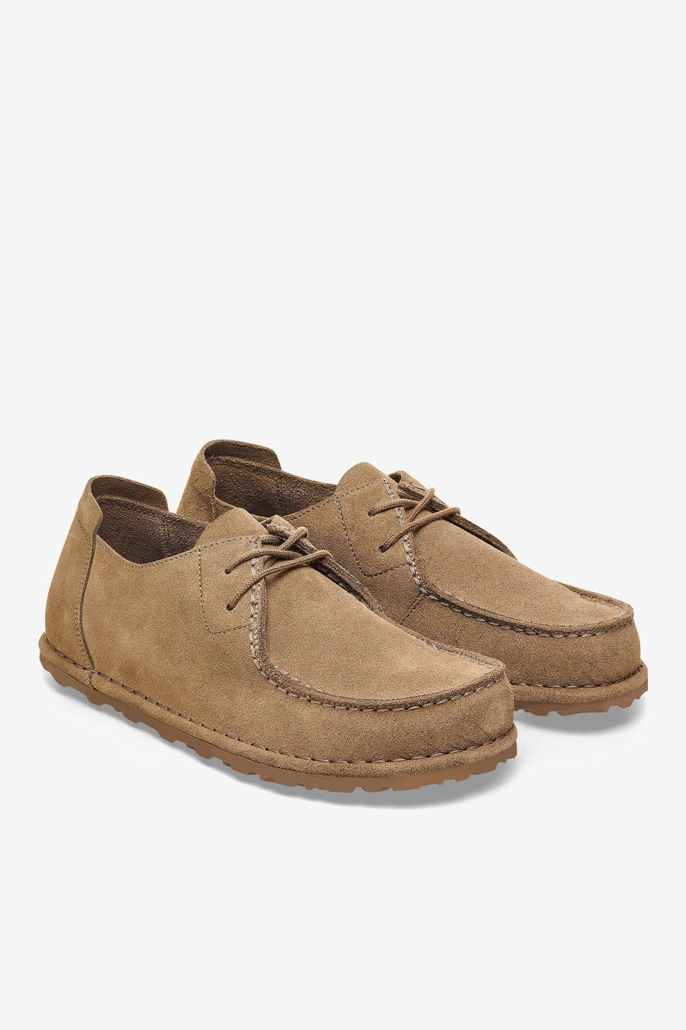 Birkenstock Polacco Utti Lace Uomo in pelle scamosciata taupe-3