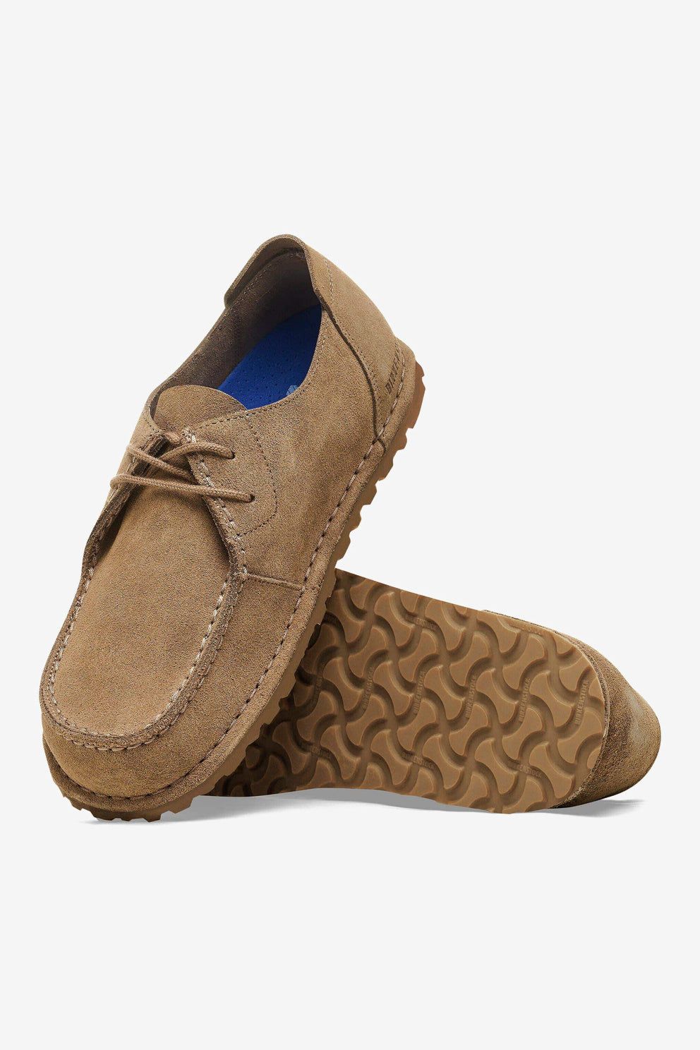 Birkenstock Polacco Utti Lace Uomo in pelle scamosciata taupe-4