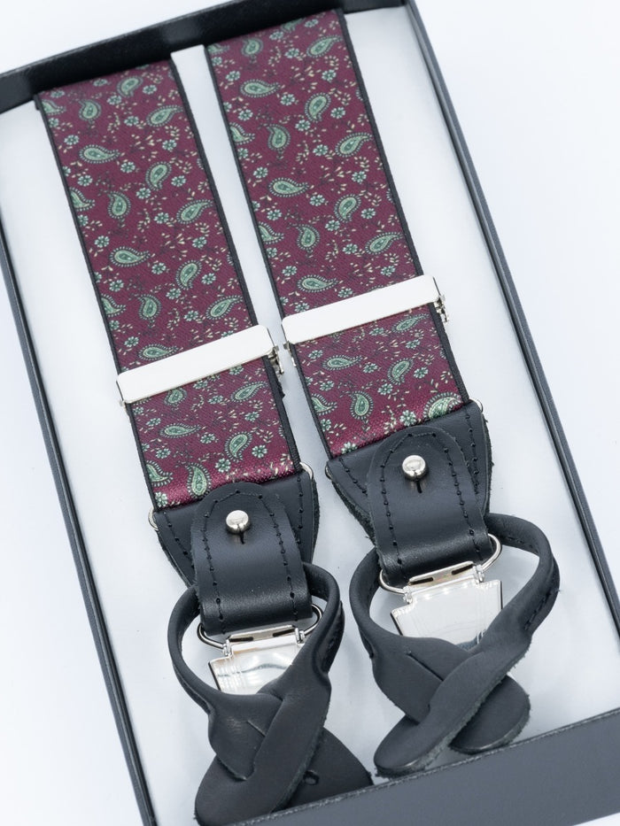 Valdi Men's Bordeaux Suspenders-2